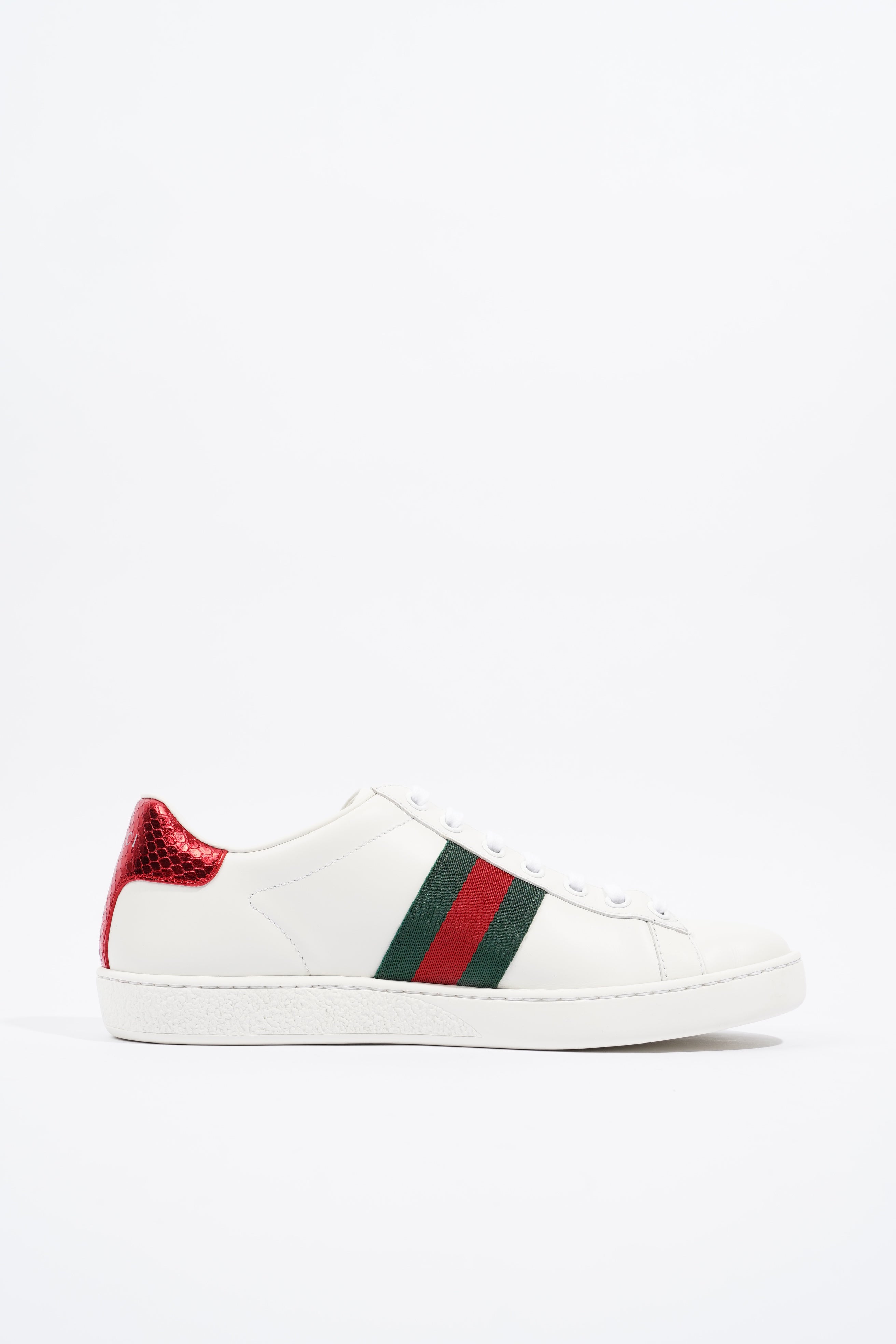 Gucci Ace Bee White / Red / Green Leather EU 37 UK 4