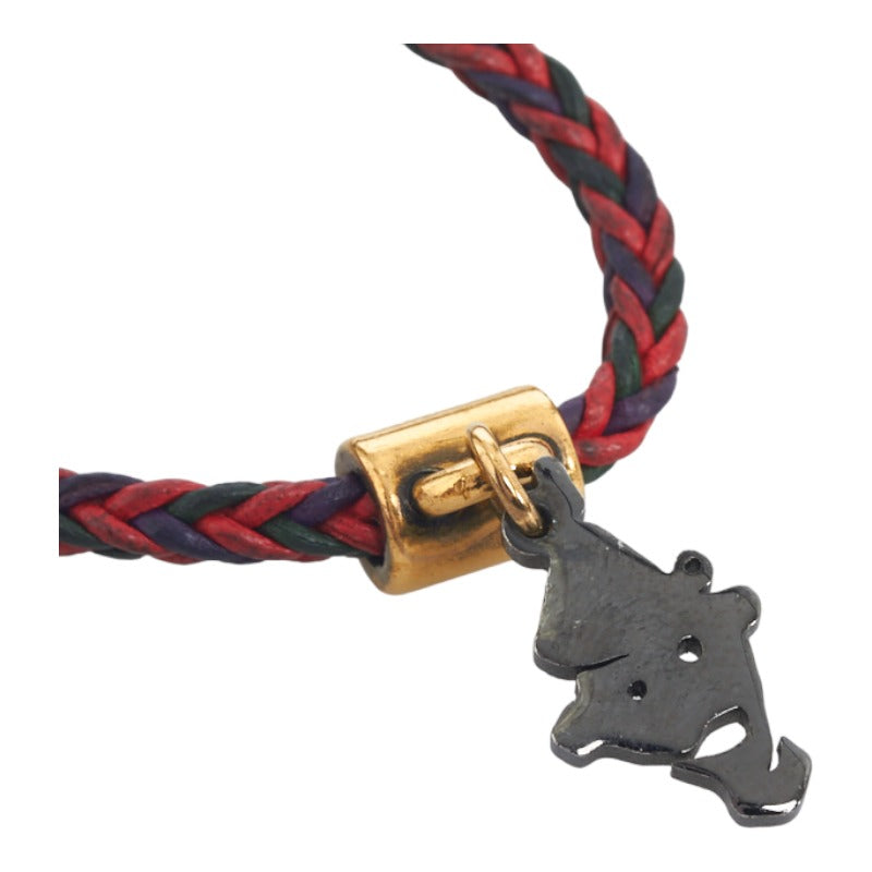 Louis Vuitton Bracelet MP234E Red Black Gold Leather  Louis Vuitton