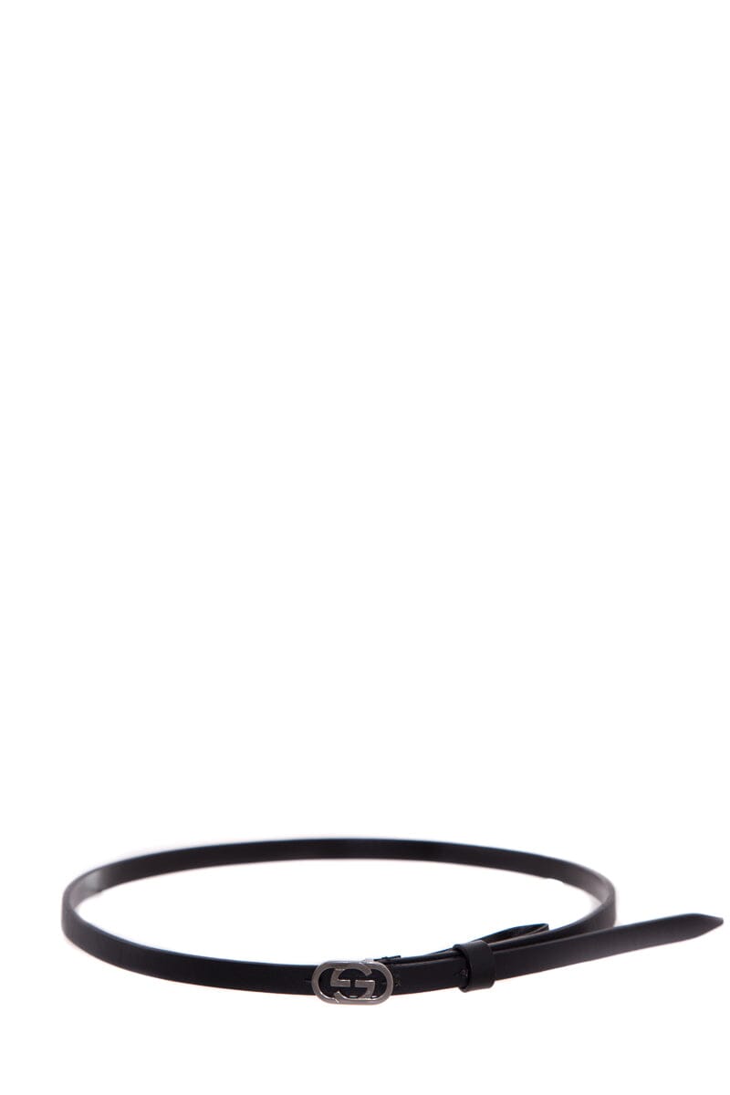 Gucci Skinny Black Belt SZ 70/28