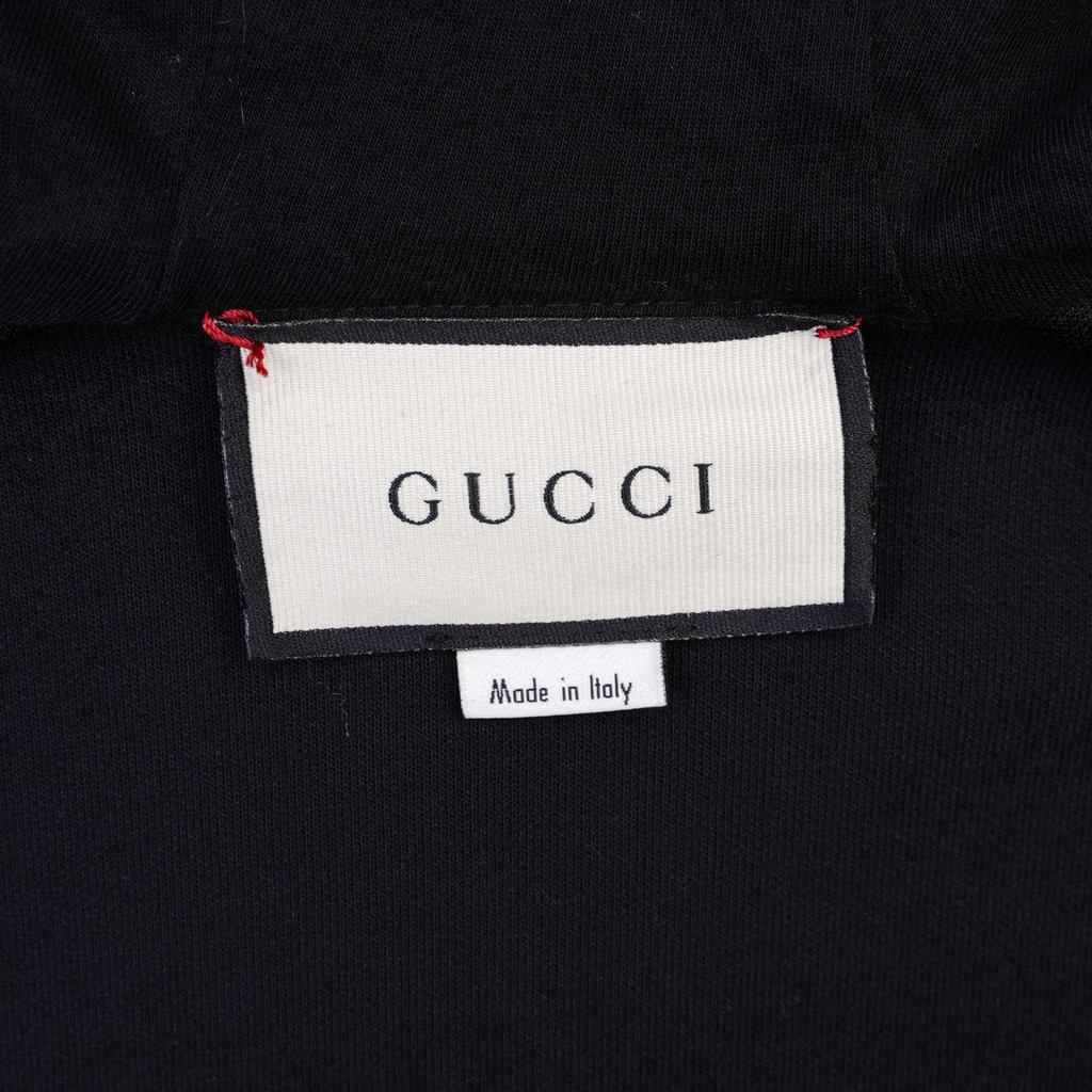 Gucci Mens Elbow Patch Oversized Technical Jersey Black S
