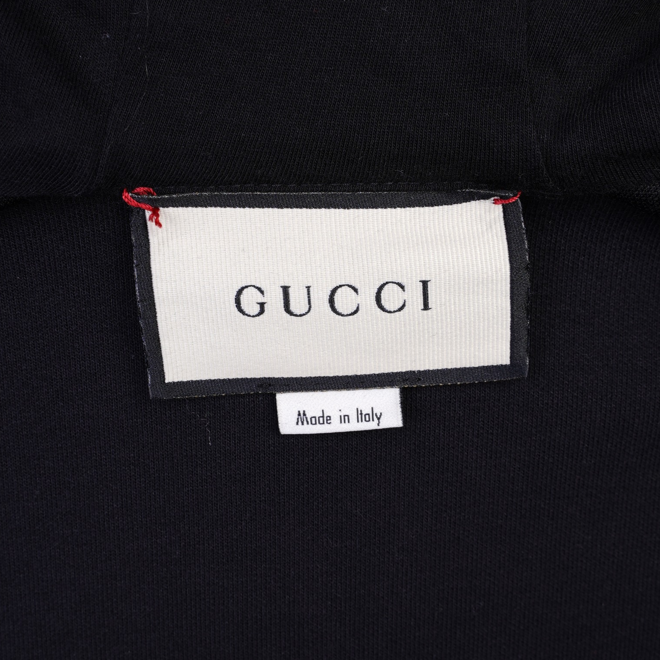 Gucci Mens Elbow Patch Oversized Technical Jersey Black S