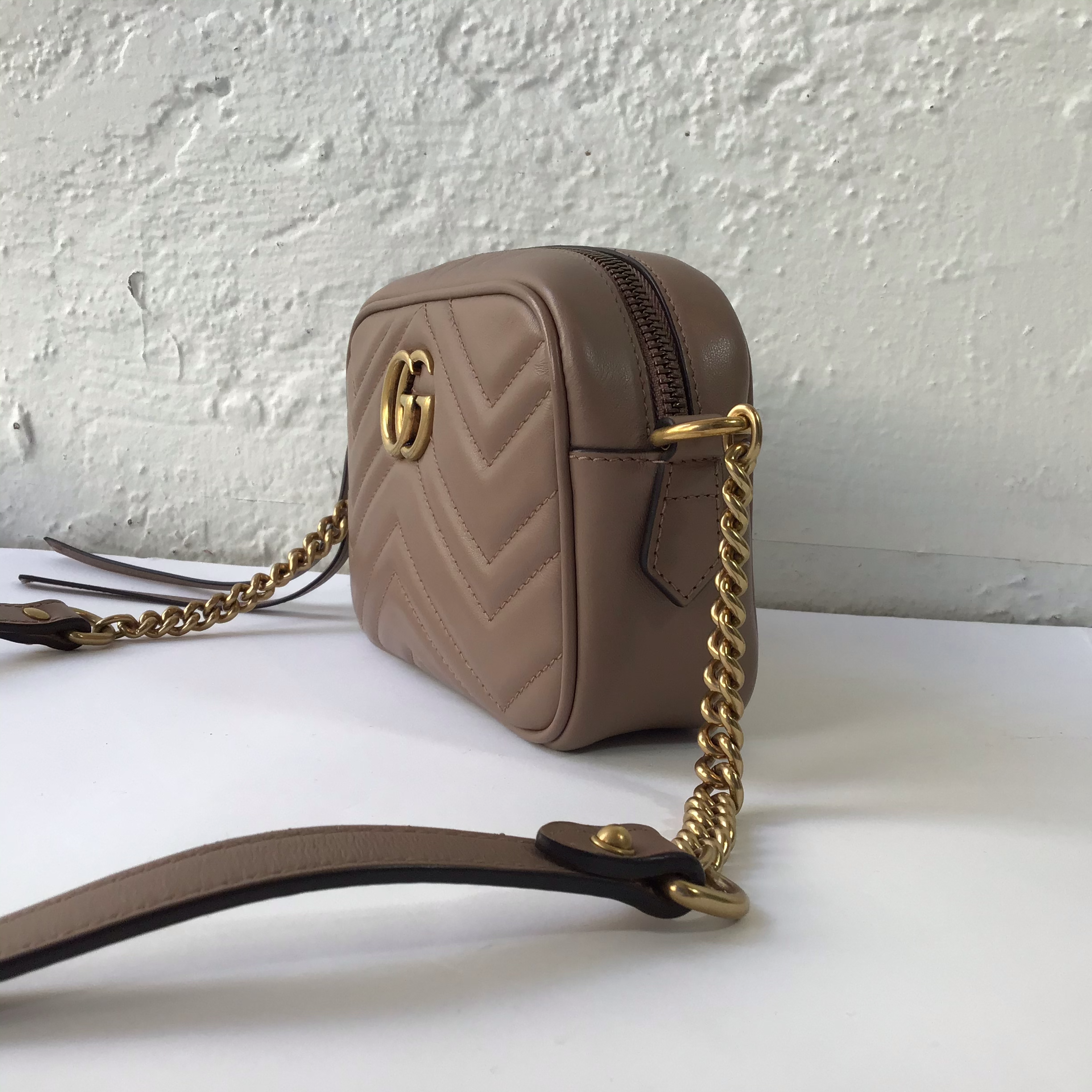 Gucci Marmont Matelassé Mini Dusty Pink