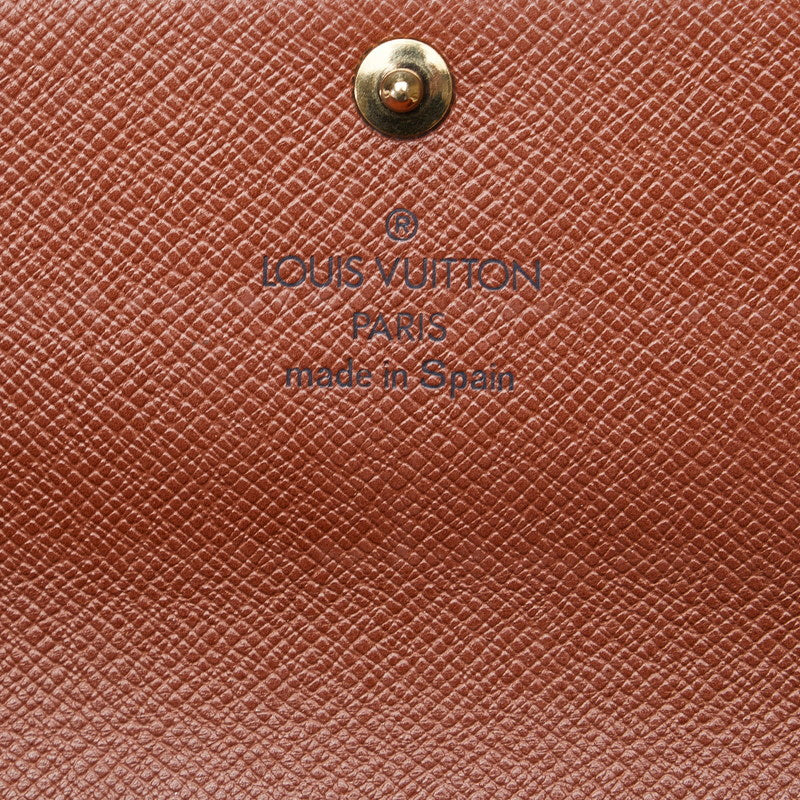 Louis Vuitton Monogram  Port Monet Credit Long Wallet M61725 Brown PVC Leather  Louis Vuitton