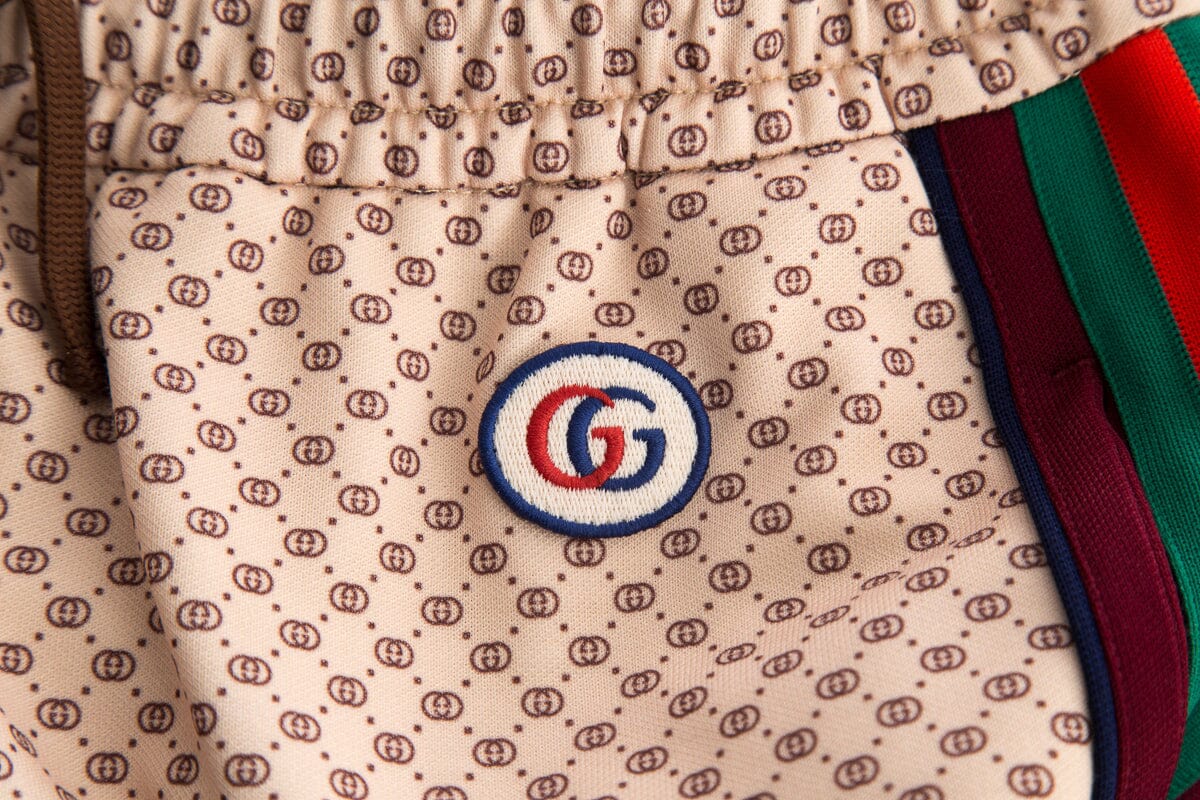 Gucci Monogram Web Stripe Detail Joggers SZ XL