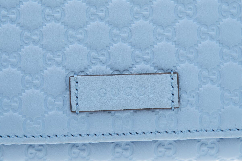 Gucci Blue Microguccissima Continental Wallet