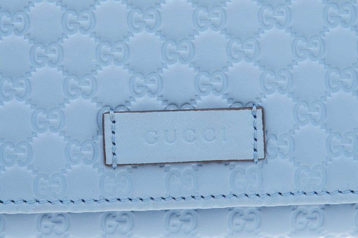 Gucci Blue Microguccissima Continental Wallet