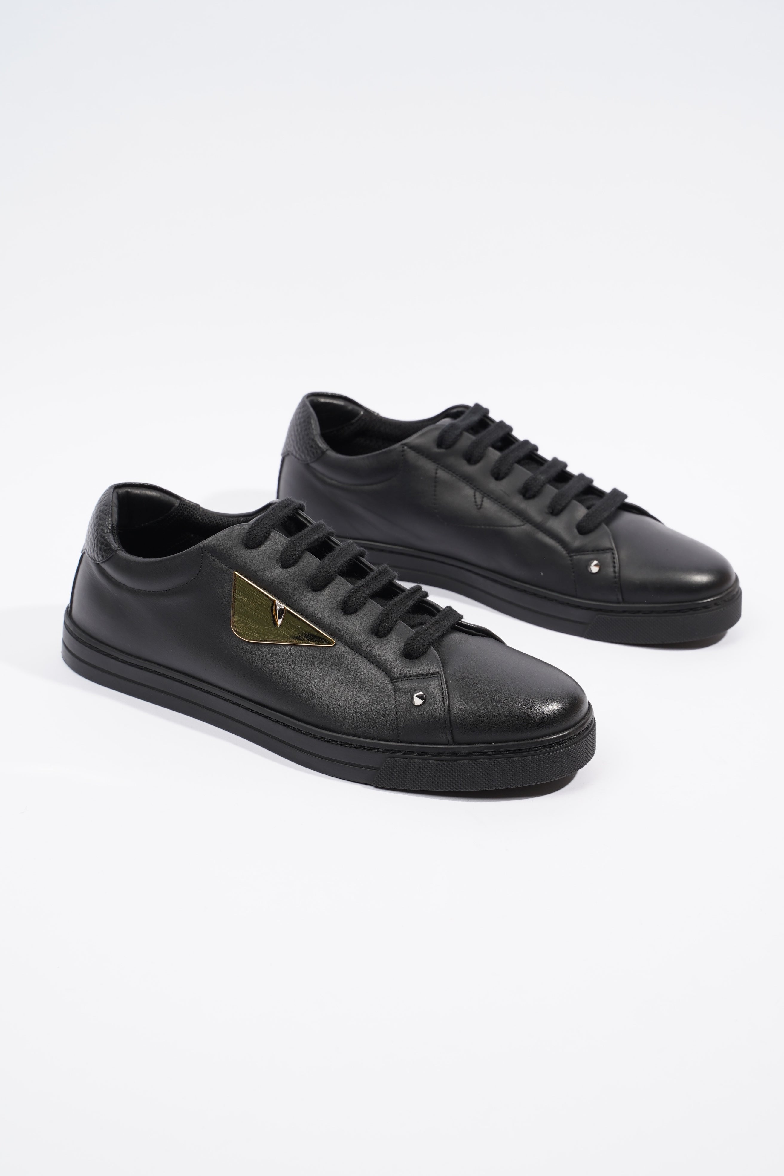 Fendi Monster Eye Sneaker Black Leather EU 39 UK 6