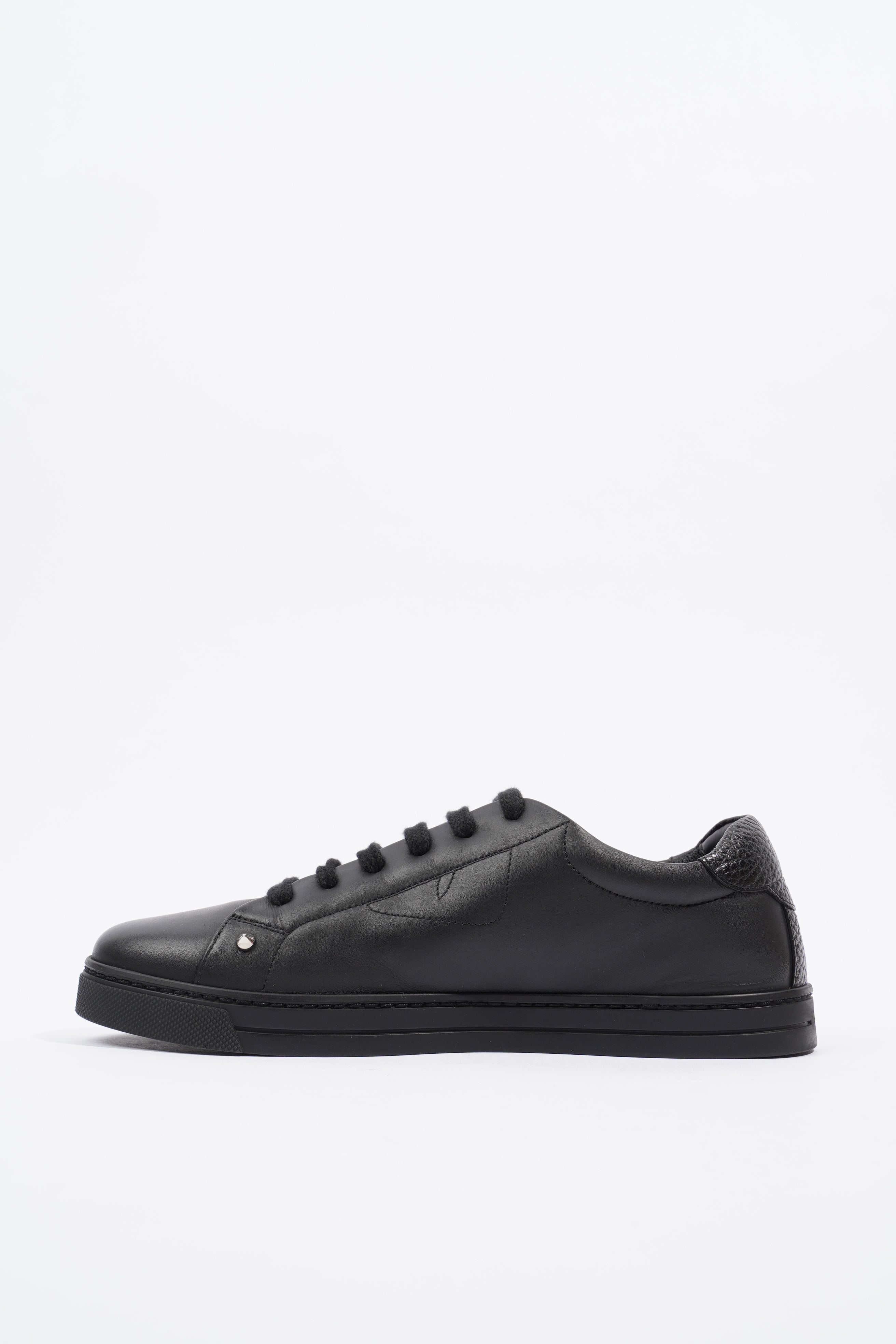 Fendi Monster Eye Sneaker Black Leather EU 39 UK 6