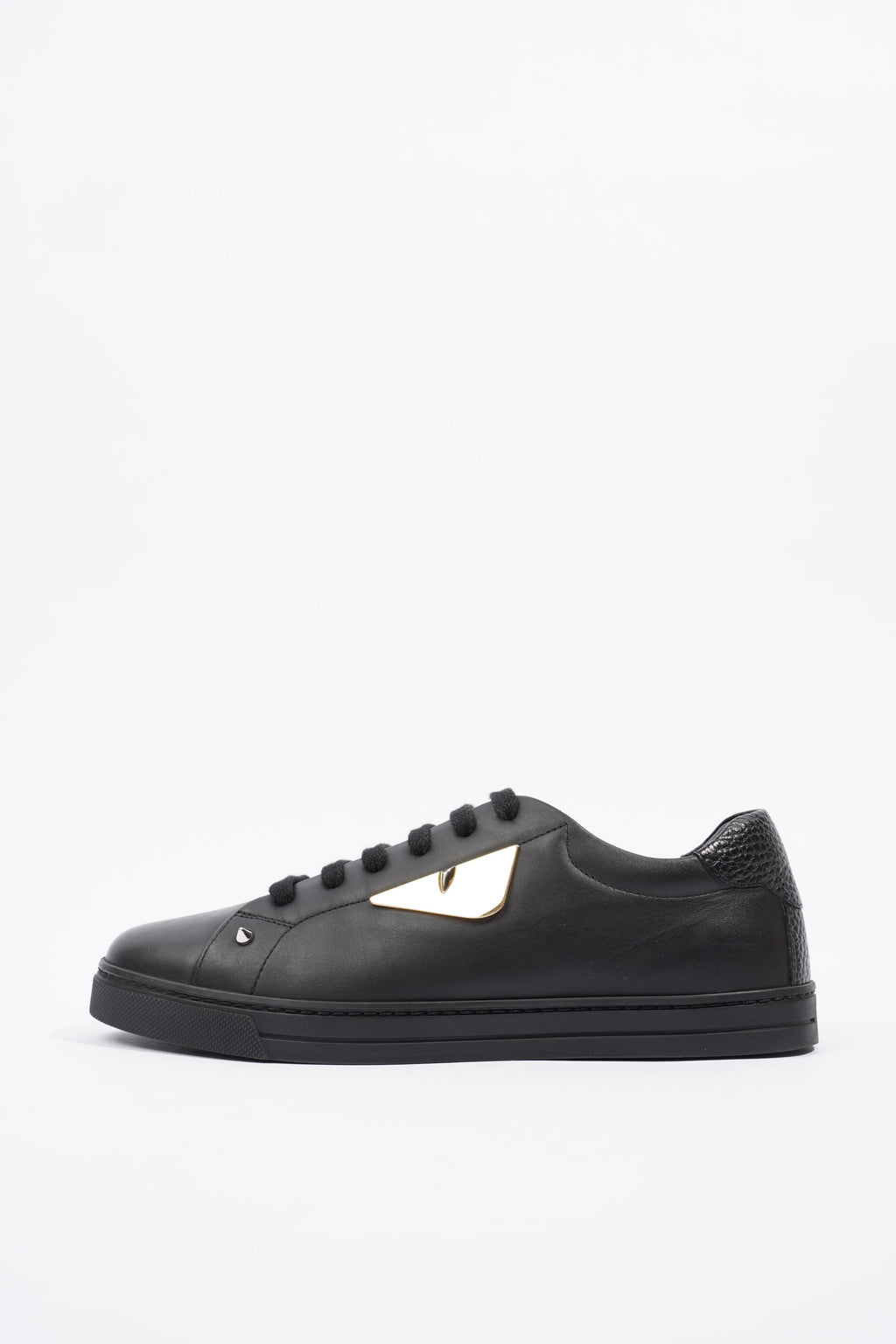 Fendi Monster Eye Sneaker Black Leather EU 39 UK 6