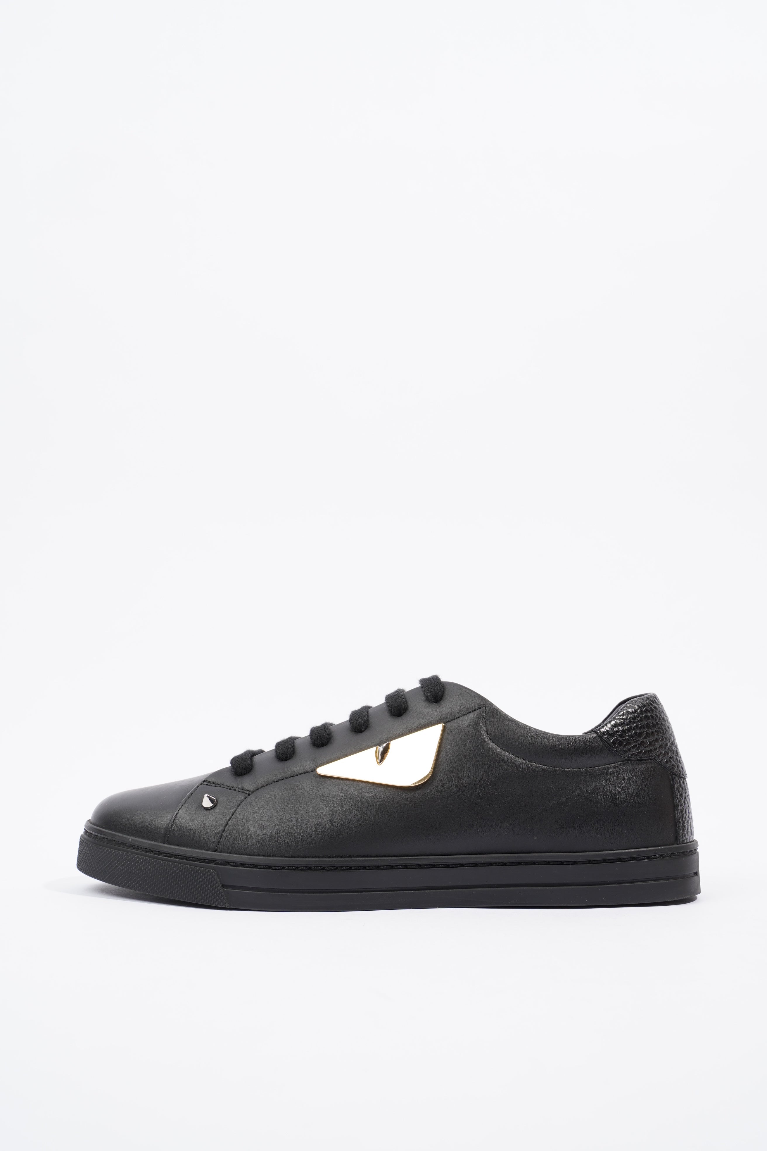 Fendi Monster Eye Sneaker Black Leather EU 39 UK 6