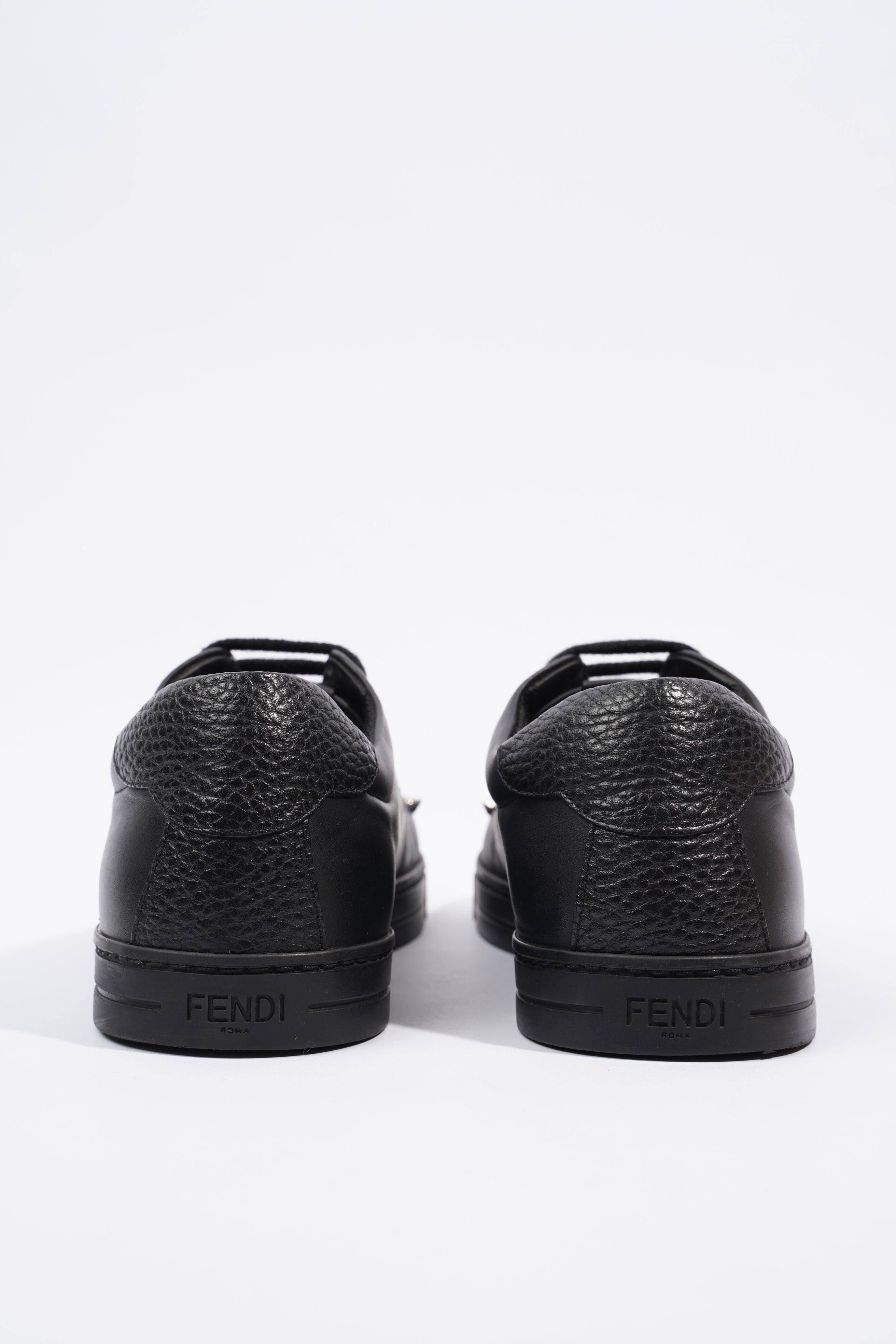 Fendi Monster Eye Sneaker Black Leather EU 39 UK 6