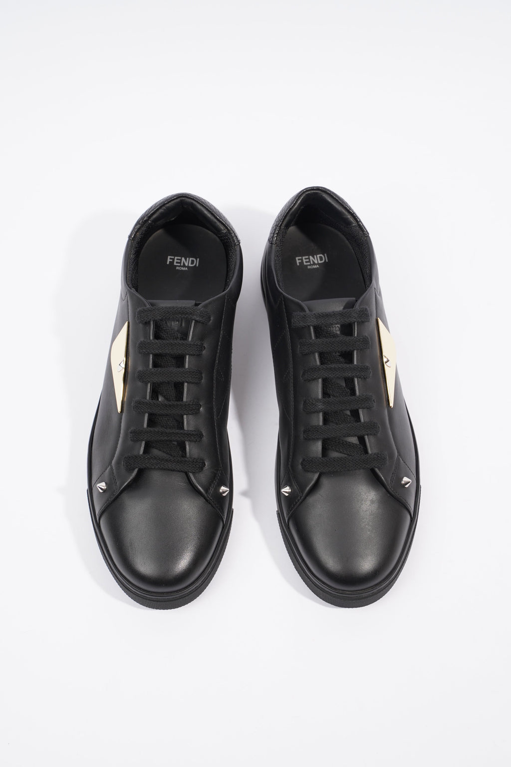 Fendi Monster Eye Sneaker Black Leather EU 39 UK 6