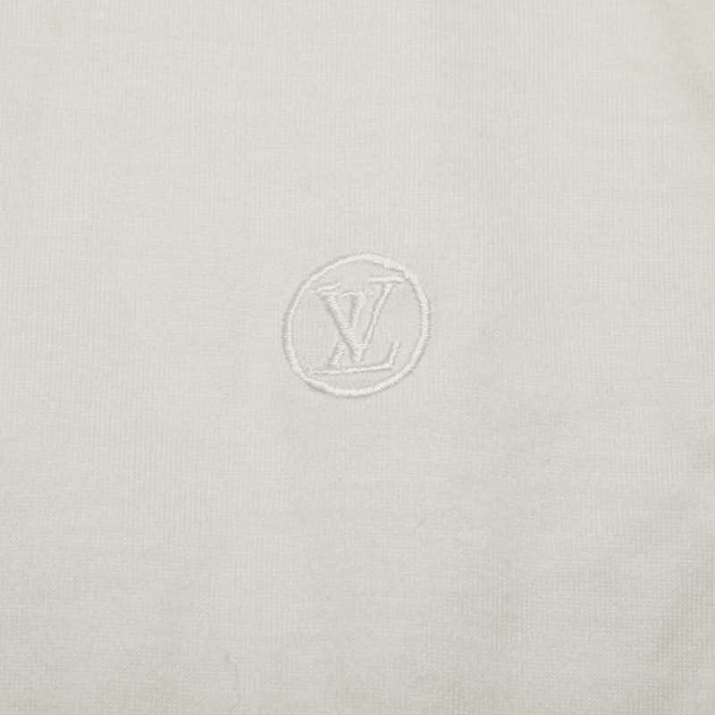 LOUIS VUITTON Louis Vuitton Logo VCCM09 Half-Hand T-Shirt Cotton White Men's Hole