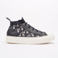 Christian Dior Walk 'n' Dior High-top Navy Oblique / White Fabric EU 38.5 UK 5.5