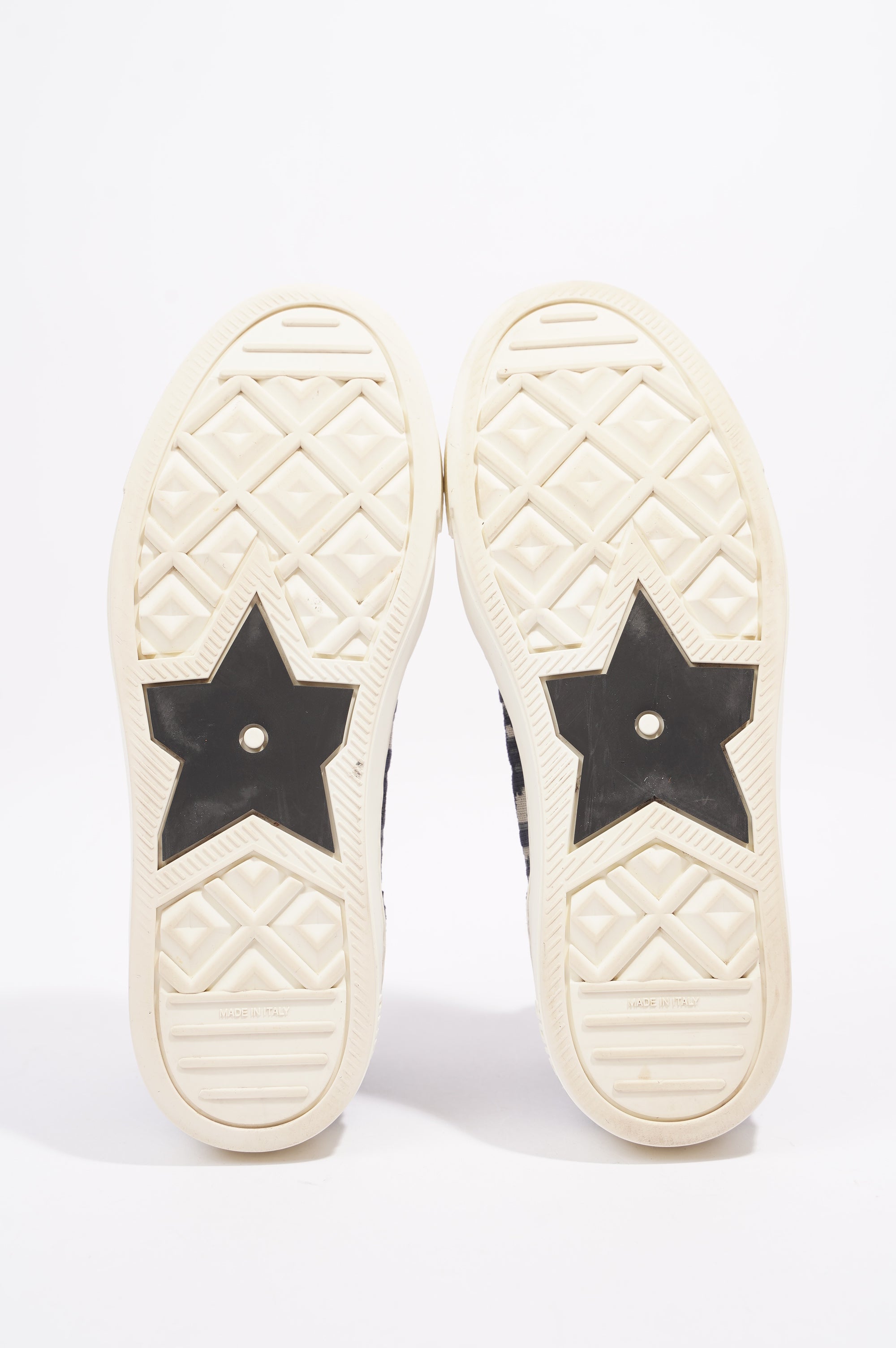Christian Dior Walk 'n' Dior High-top Navy Oblique / White Fabric EU 38.5 UK 5.5