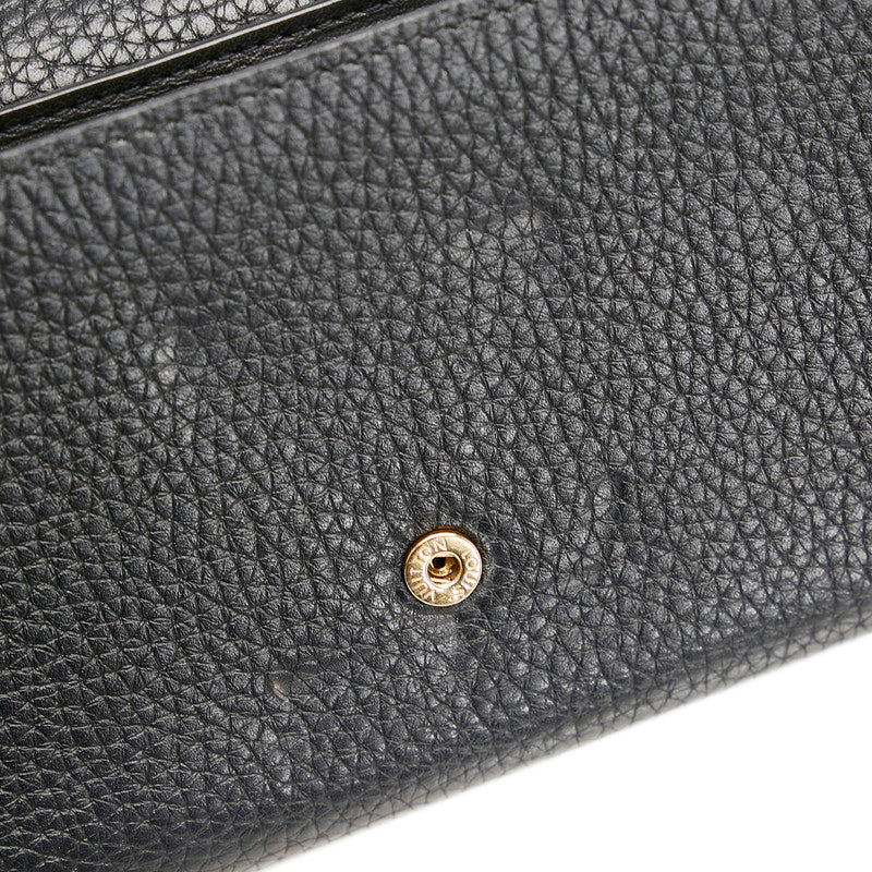 Louis Vuitton Louis Vuitton N90129 Long Wallet Leather/Pison Noir Black