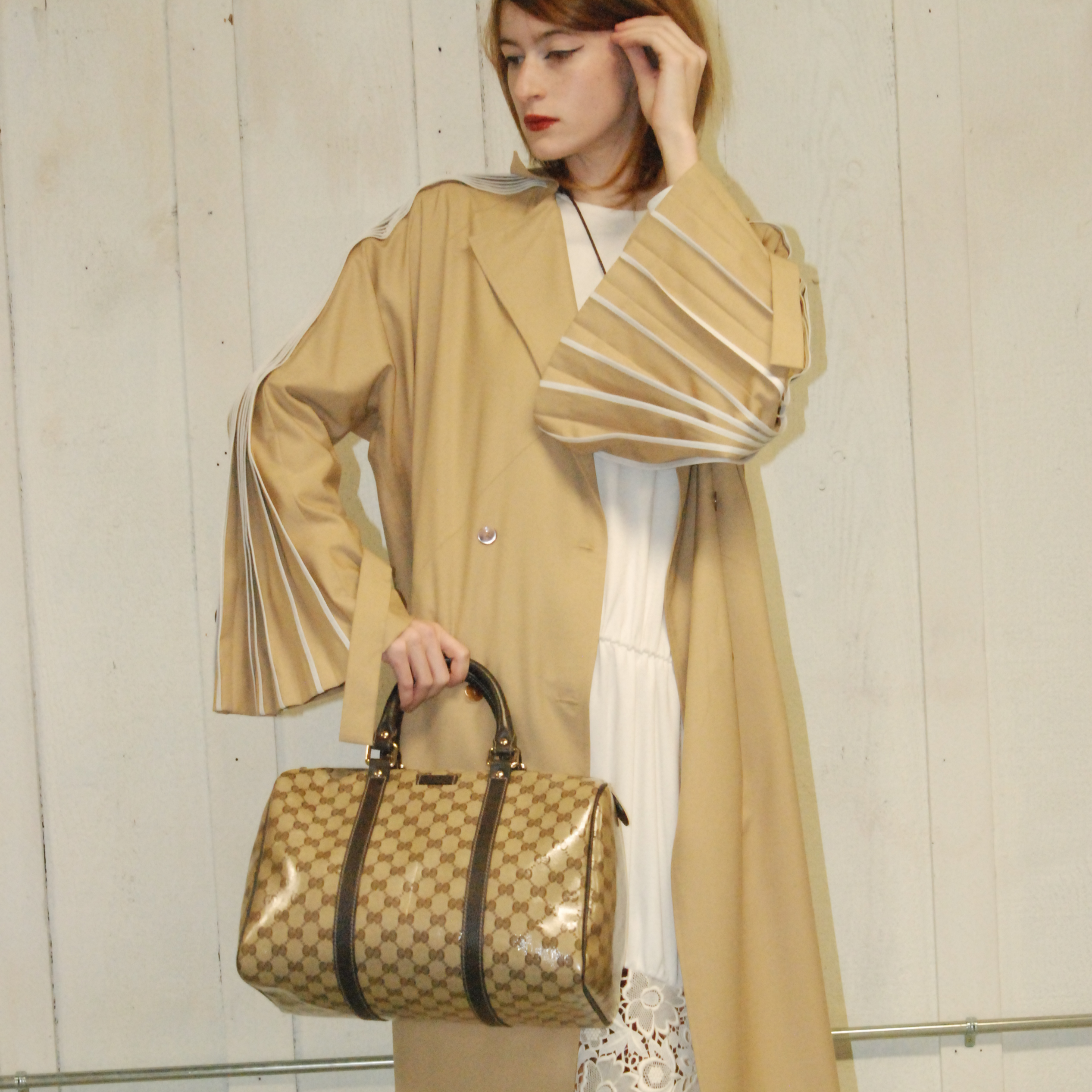 Gucci Boston Patent Leather Bowling Bag