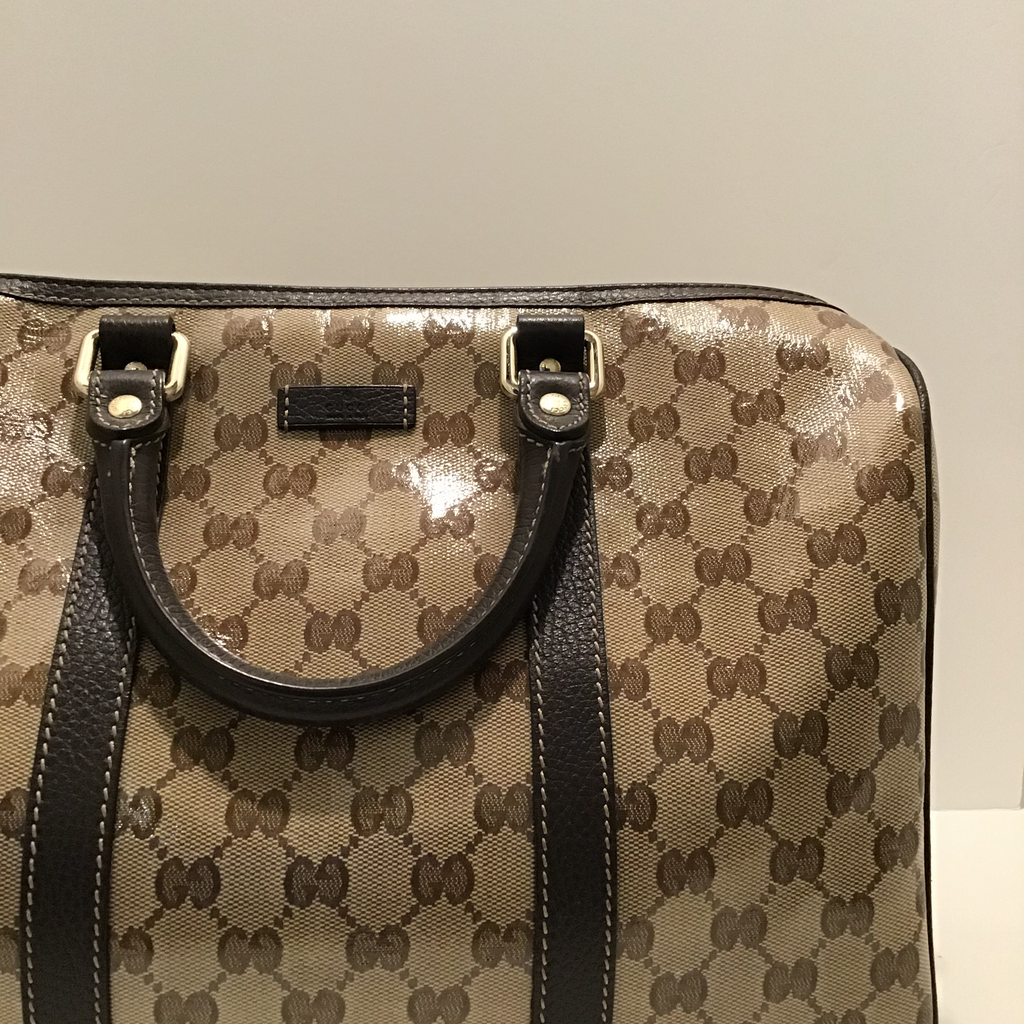 Gucci Boston Patent Leather Bowling Bag