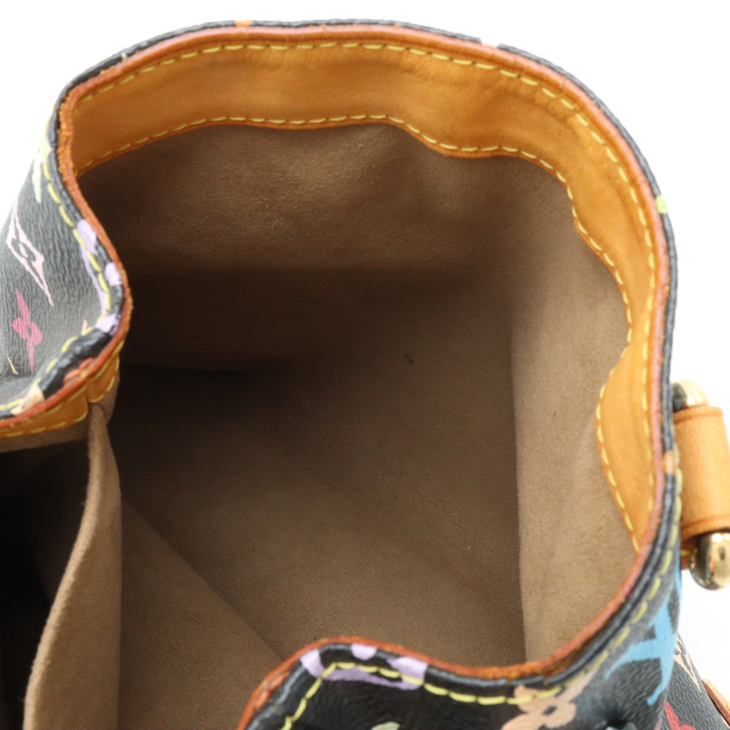 Louis Vuitton Monogram Multicolor Audra Handbag Black Black M40048