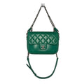 Chanel Calfskin Medium Rock My Shoulder Flap Green