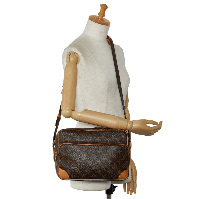 Louis Vuitton Monogram Nile Sliding Shoulder Bag M45244 Brown PVC Leather  Louis Vuitton
