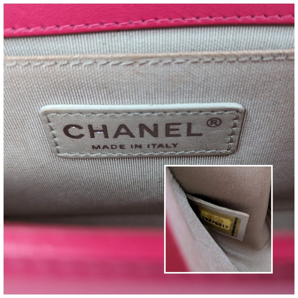 Chanel 2014 Quilted Lambskin Old Medium Boy Flap Pink