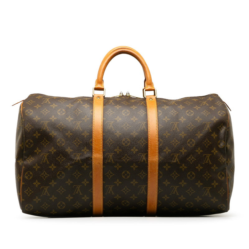 Louis Vuitton Monogram Keipol 50 Boston Bag Travel Bag M41426 Brown PVC Leather  Louis Vuitton