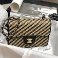 Chanel Raffi Jute striped Flap Bag