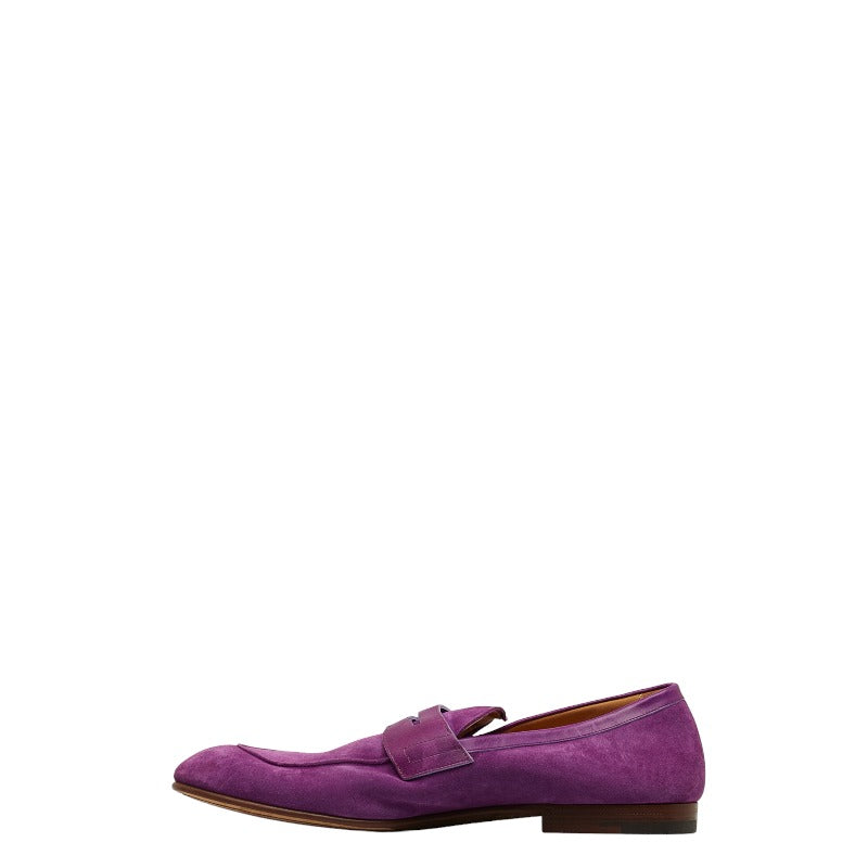 Louis Vuitton Mens Loafers DI1118 Suede Purple