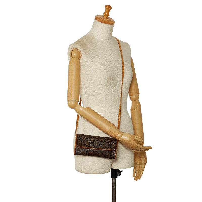 Louis Vuitton Monogram  Twin PM Shoulder Bag M51854 Brown PVC Leather  Louis Vuitton