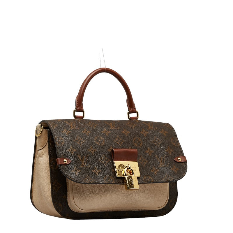 Louis Vuitton Monogram Vocal Handbag 2WAY M44353 Brown White Leather  Louis Vuitton