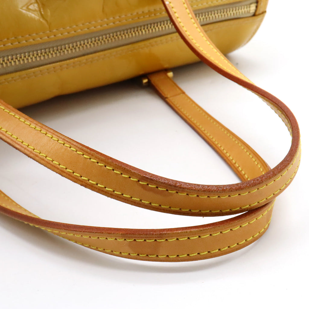 LOUIS VUITTON Louis Vuitton Monograms Verney Bedford Handbags Rolled Enamel Leather Beige Yellow Beige M91006