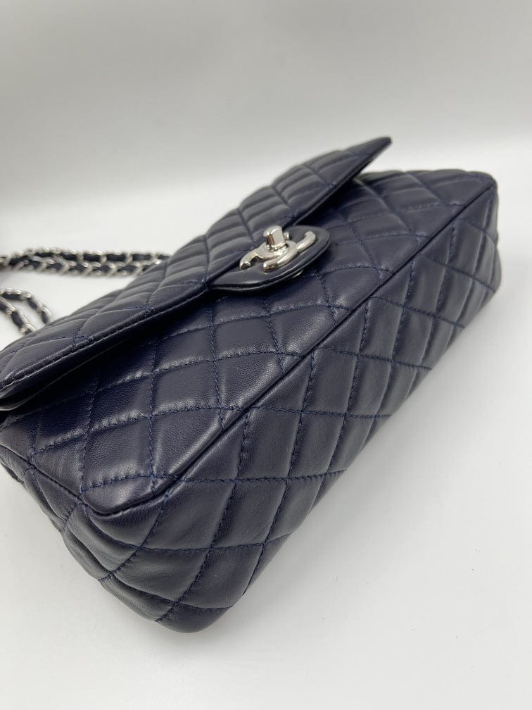 Blue Chanel Classic Double Flap Bag