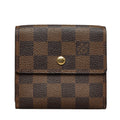 Louis Vuitton Damiere Portfolio Series Three Folded Wallet N61654 Brown PVC Leather  Louis Vuitton