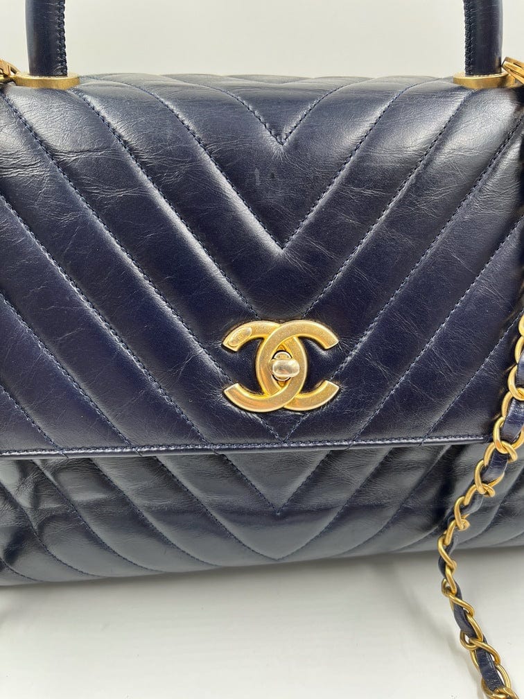 Chanel Chevron Quilted Coco Bag