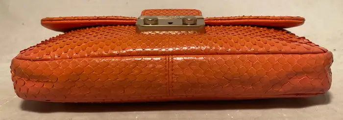 Christian Dior Orange Python Miss Dior Small Flap Bag