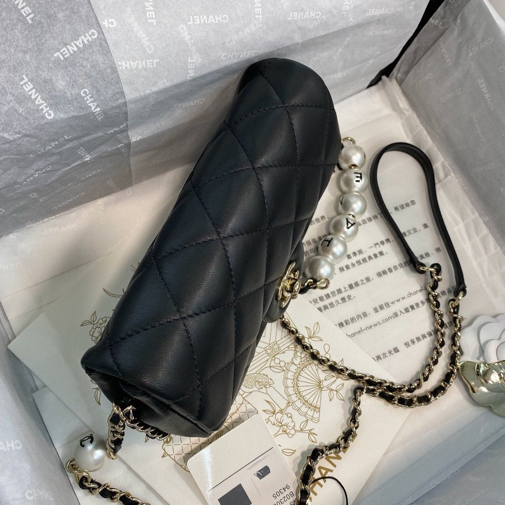 Chanel Mini Flap Bag Black Lambskin