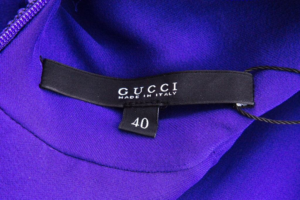 Gucci Purple Silk Tom Ford Era Blouse SZ 40