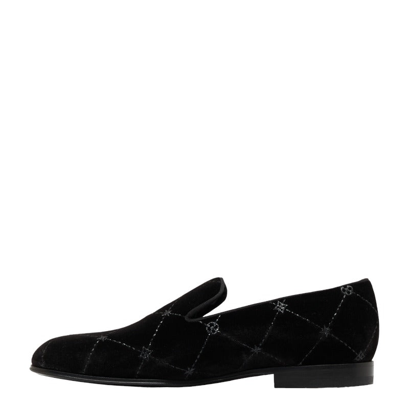 Louis Vuitton Mens Loafers in Velvet Black BM 0149