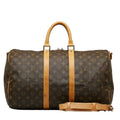 Louis Vuitton Monogram Keepall Bandouliere 45 Boston Bag M41418 Brown