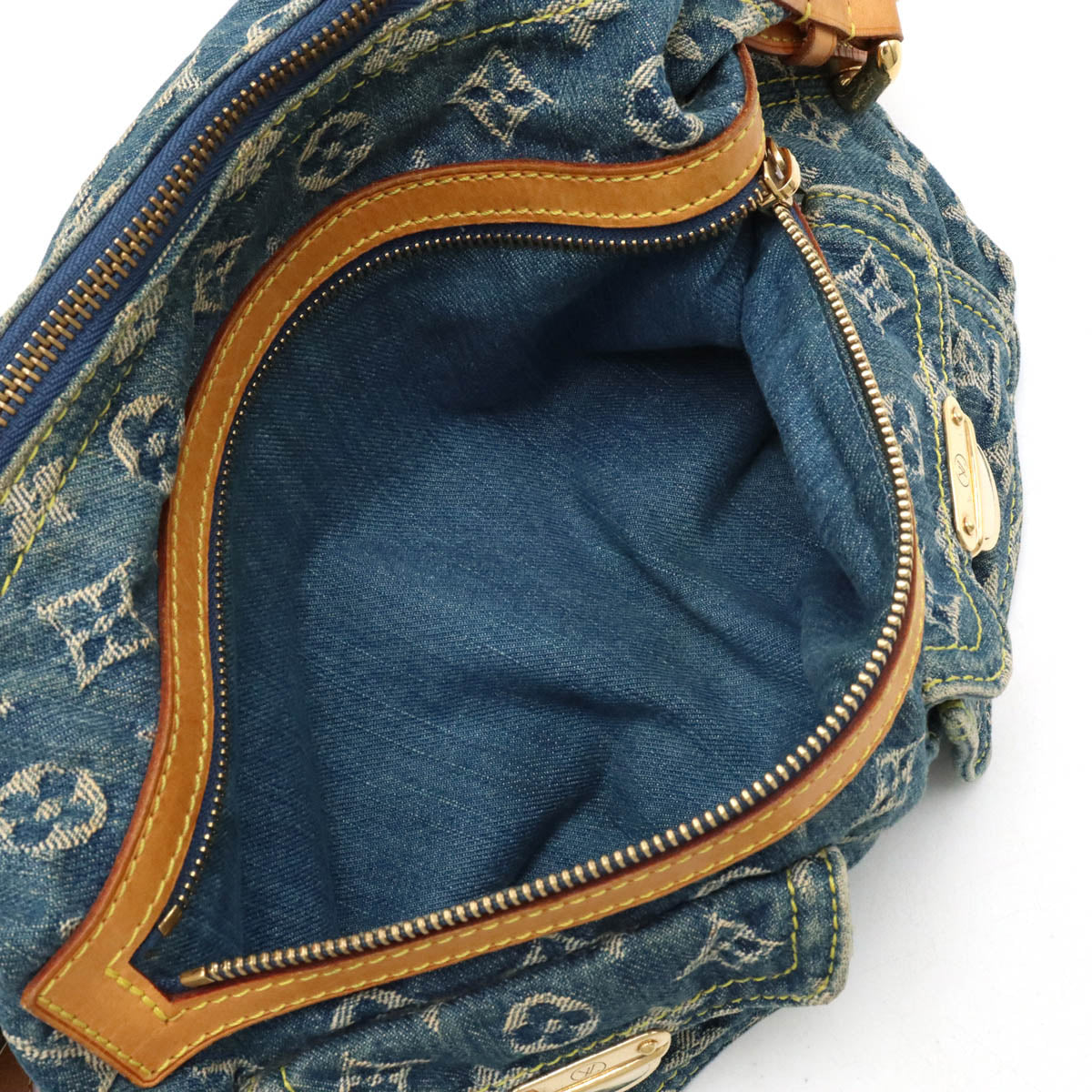 Louis Vuitton Louis Vuitton Monogram Denim Buggy PM Shoulder Bag Long Shoulder Slipper Blue M95049