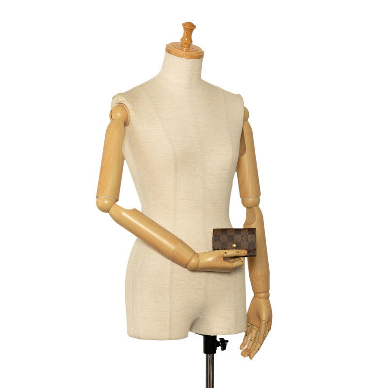 Louis Vuitton Damiere Multicle 6 6 Series Keycase N62630 Brown PVC Leather Lady Louis Vuitton