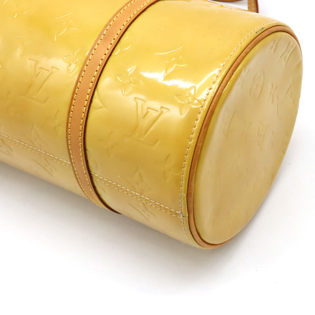 LOUIS VUITTON Louis Vuitton Monograms Verney Bedford Handbags Rolled Enamel Leather Beige Yellow Beige M91006