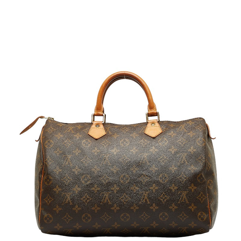 Louis Vuitton Monogram Speed 35 Handbag Boston Bag M41524 Brown PVC Leather  Louis Vuitton