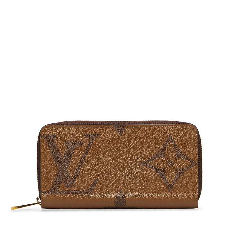 Louis Vuitton Monogram Giant Reverse Zippie Wallet Long Wallet M69353 Brown PVC Leather  Louis Vuitton