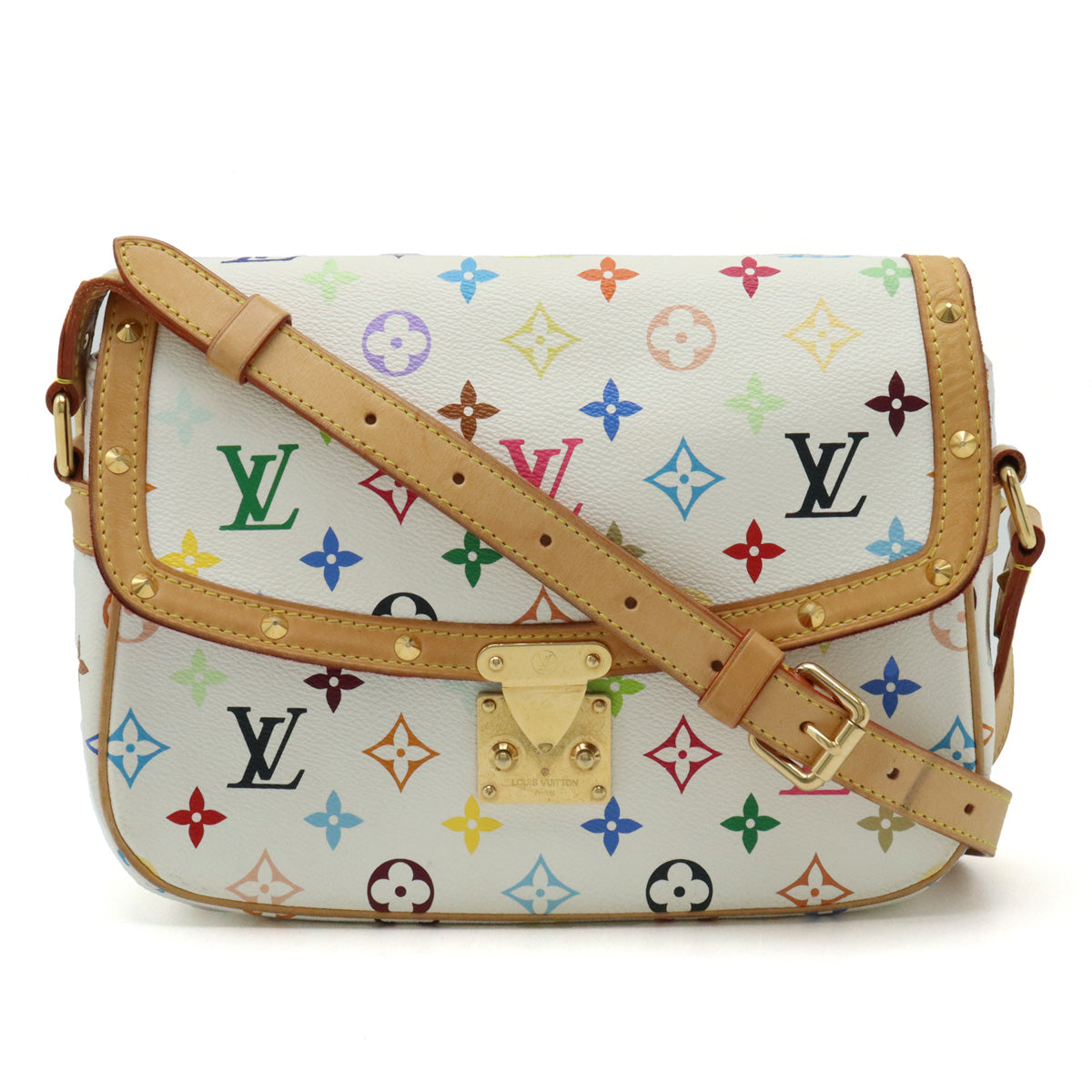 LOUIS VUITTON Louis Vuitton Multicolor Soloney Shoulder Bag  Slipper Bronze White M92661