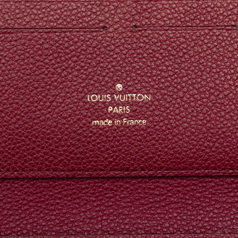 Louis Vuitton Round Zip Long Wallet M60359 Bordeaux Red Ladies