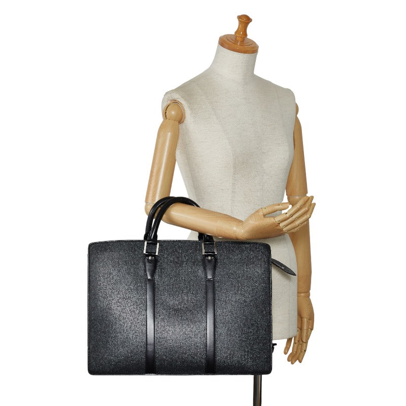 Louis Vuitton Porte Document Business Bag in Taiga Black M30052