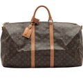 Louis Vuitton Brown Canvas Keepall Bandouli√®re 55 handbag bag
