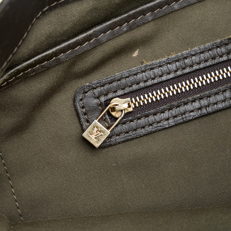 Louis Vuitton Louis Vuitton M92681 Monogram Mini T-Bag Linen/Leather Green Dark Brown  T-Bag